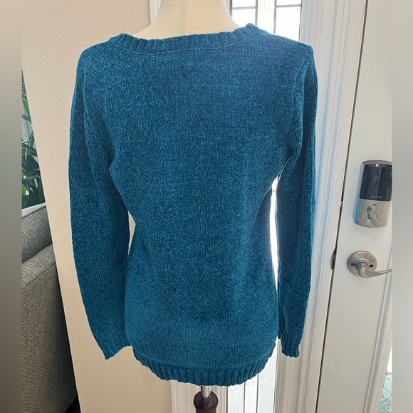 Karen Scott Women's V-Neck Chenille Sweater - Picture 2 of 6